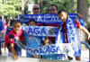 Más de 2.000 seguidores participan en la recepción oficial al Málaga C. F. en el Ayuntamiento